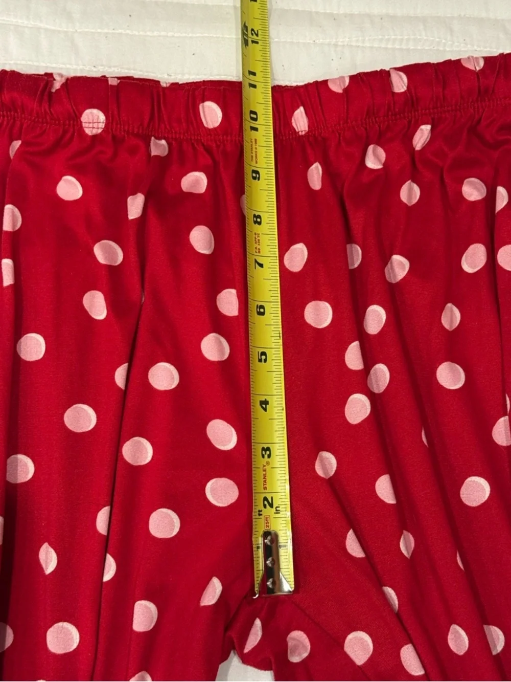 Kate Spade Red & Pink Polka Dot Pajama Long-Sleeve + Pants Set Women's Medium